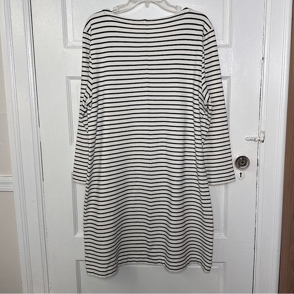 J. Crew Women’s Casual Stripe Dress Long Sleeve Knee Length Cotton Classic XL - Picture 4 of 17